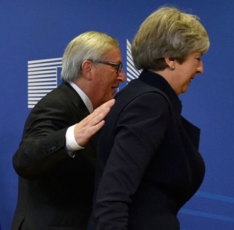 Jean Claude Junker and Theresa May